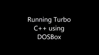 Running TurboC++ using DOSBox