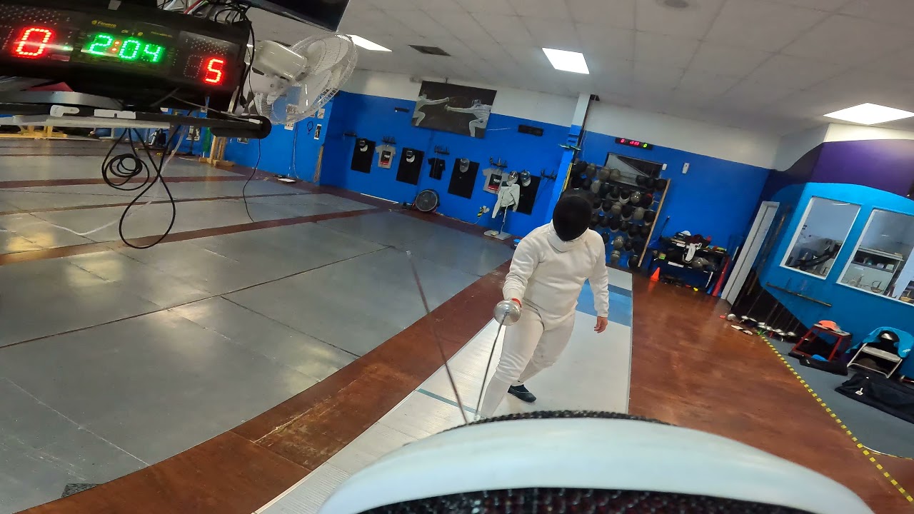 First Person Fencing at Texas Fencing Academy - Tudor Saitoc VS Riley Parker 1