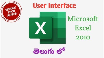MS Excel in Telugu (User Interface)