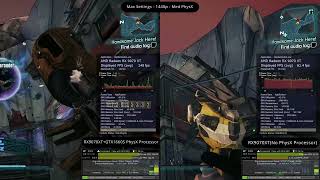 Borderlands 2 - PhysX Test - RX9070XT with and without dedicated PhysX gpu