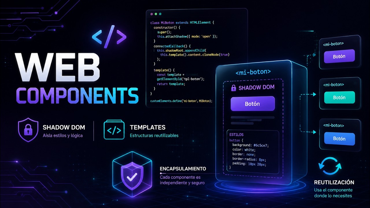 Web Components: Shadow DOM y templates en JavaScript - YouTube