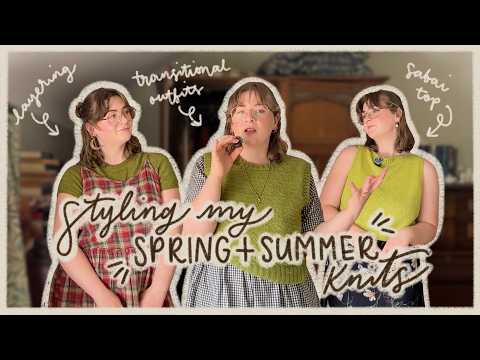 styling my knitwear for spring and summer! ✨🌱 handmade, secondhand + vintage clothing try-on 🌻 thumbnail