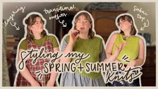 styling my knitwear for spring and summer! ✨🌱 handmade, secondhand + vintage clothing try-on 🌻