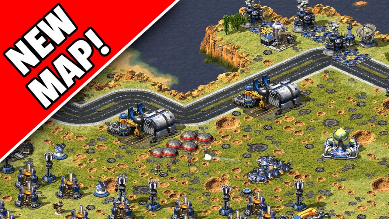 Red Alert 2 | Route 66 - NEW MAP! | (7 vs 1 + Superweapons) 