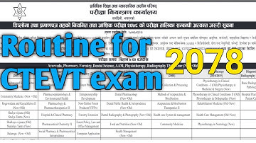Routine for CTEVT exam 2078 | #routine #ctevt #ctevtroutine #examroutine #examnotice
