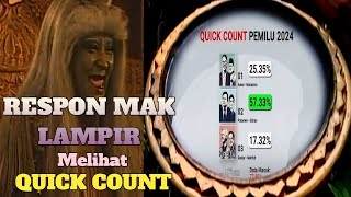 Reacktion mak lampir melihat quick count pemilu 2024 || Parodi pilpres mak lampir