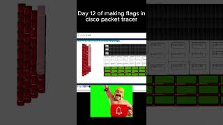 Day 12 of making flags in cisco packet tracer #palestine   #tutorial  #cisco  #packettracer  #shorts