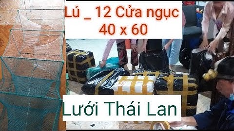 Lú - 12 cửa ngục khung 40 x 60 lưới thái lan hôm cải tiến dùng bắt cá, tôm, cua lớn 0335399558