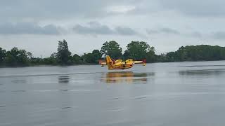 Super Scooper Canada Amphibious Aircraft in training on the Dordogne, France