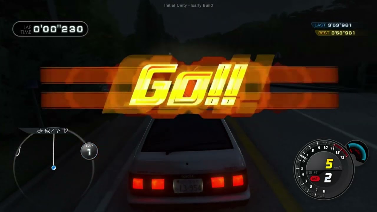 Initial Unity Gameplay - AE86 Night Time Attack