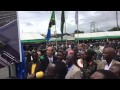 RAIS DKT MAGUFULI AWEKA JIWE LA MSINGI LA UJENZI WA BARABARA YA JUU FLYING OVER