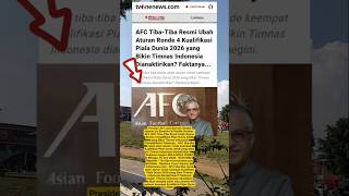 Afc Ubah Aturan Rounde 4 Kualifikasi Piala Dunia 2026 news