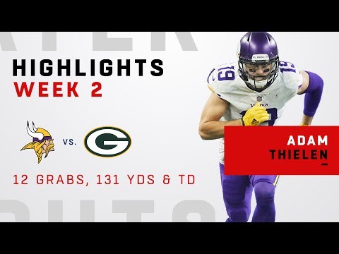 Adam Thielen's 12 Catches, 131 Yards & TD vs. Green Bay!