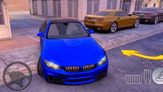 parking créneau 3D jeux de voiture gratuit Real Car Parking 2 - BMW bleu mode chrono screenshot 5