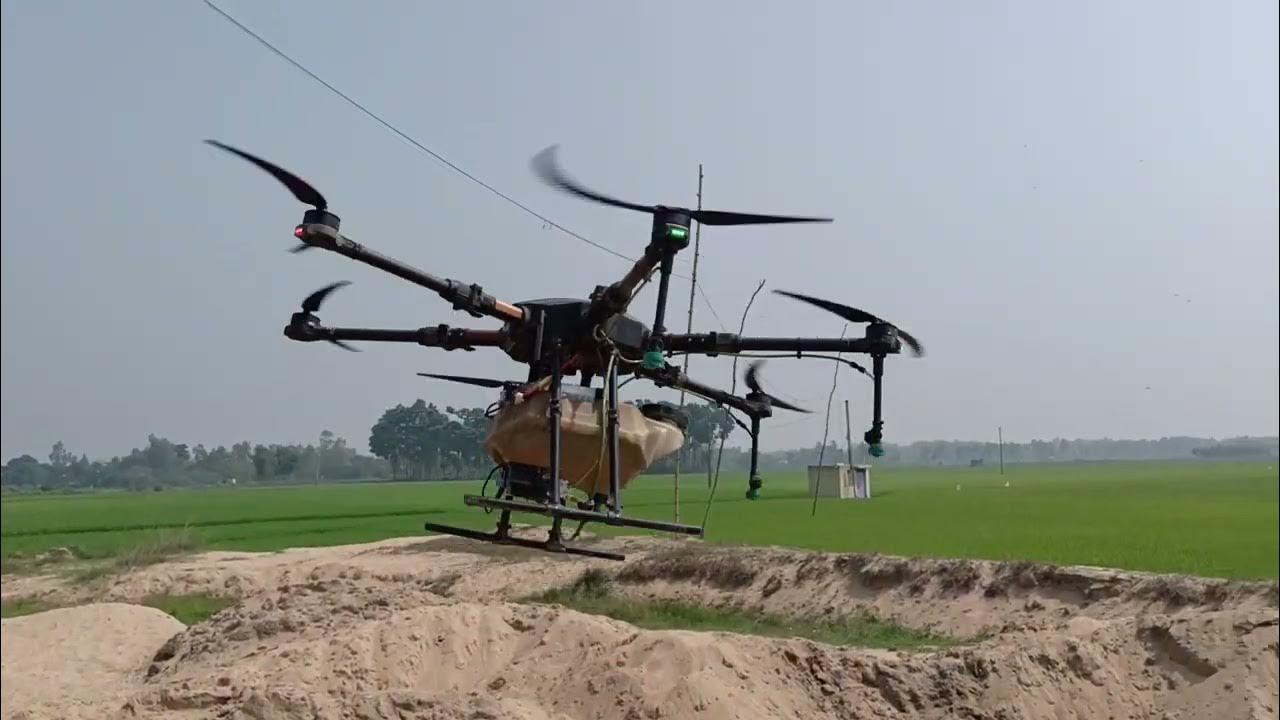 Use of Drone in agriculture. time saving, cost control, 10 ltr in 1 acre spray. YouTube
