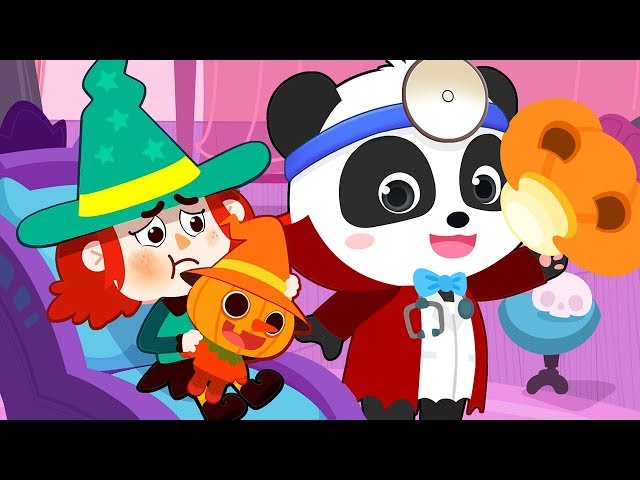 Baby Witch Sick Song | Doctor Cartoon | Nursery Rhymes | Kids Songs | Kids Cartoon | BabyBus class=