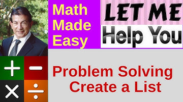 Problem Solving - Create a List