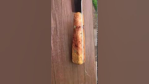 Cherry burle knife handle