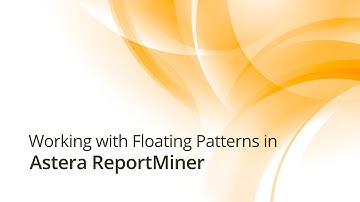 Floating Patterns in Astera ReportMiner