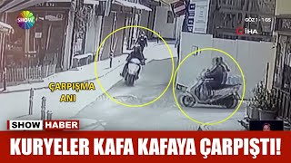 Kuryeler kafa kafaya çarpıştı!