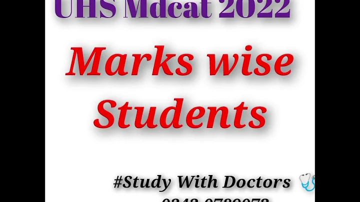 UHS-MDCAT 2022:: Marks Wise Students::Total Number of Students #mbbs #doctors