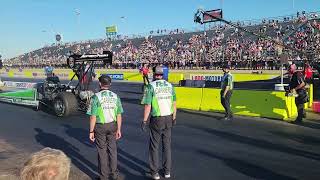 NHRA From the Starting Lines Top Fuel Drag 330 MP Ennis Texas Motorplex Speedway.