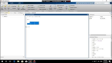 vidio tutorial pengenalan matlab dan operasi matriks pada matlab