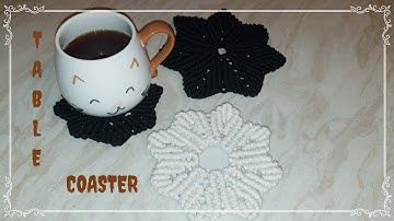 DIY Macrame Flower Coaster/Tutorial for beginners