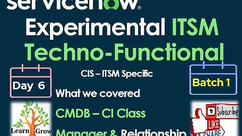 ITSM Batch 1 | Day 6 | CMDB- CI Class Manager - Relationship #Shorts #Short