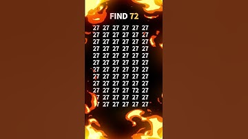 Only 2% of sharp eyes can spot 72 in 5 seconds! #opticalillusion #brainteasers #trends