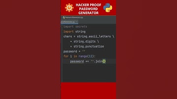 Hacker Proof Password Generator #python #coding #shorts