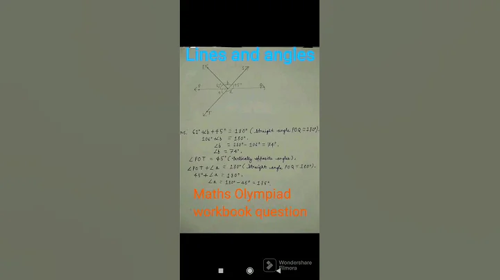 Lines and angles            Class 7 question     #shorts