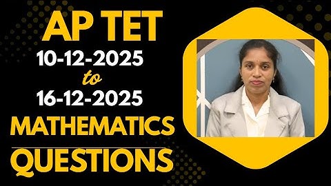 AP TET 2025 DECEMBER # 10-12-205 TO 16-12-2025 #QUESTIONS ON MATHS # BEST SHORT TRICKS # DMATHS #