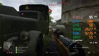 GeForce GTX 1650 -- Intel Core i5-6600K -- Battlefield V BFV FPS Test