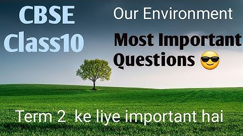 Most Important Questions Ch 15 Our Environment class 10 #term2exam