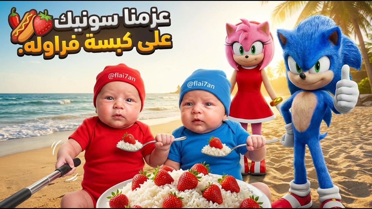 دخلنا عالم سونيك الواقعي Sonic The Hedgehog | فلوق توأم الذكاء الاصطناعي الورعان فليحان وحميدان