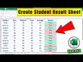 How to Create Student Result Pass or Fail Sheet in Excel