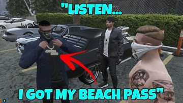 Seaside Nick Simone makes CG Jaylen pay the beach pass | GTA RP NoPixel 3.0