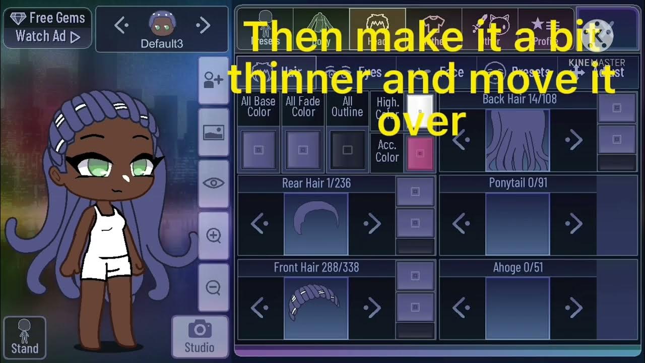 How I make long dreadlocks using only gacha club! YouTube