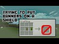 Trying to put banners on shield | MCPE/Minecraft Bedrock Edition