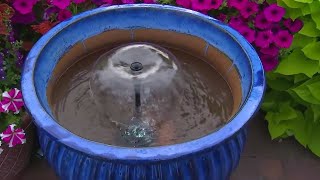 DIY fountain or water feature for your patio using flower pots
