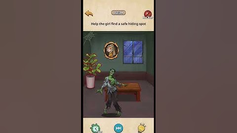 Nightmare Puzzle: The Unknown - Level 52 - Help the girl find a safe hiding spot.