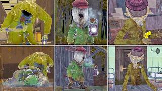 Little Nightmares 1-3 - All LEECH MONSTER, JANITOR and HUNTER Scenes in BRIGHT Mode (The Shores DLC)