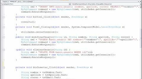conexion c#  mysql parte 2