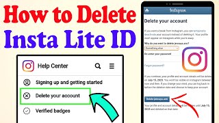 How to Delete Instagram Lite Account Permanently || Instagram Lite Ka Account Kaise Delete kare id