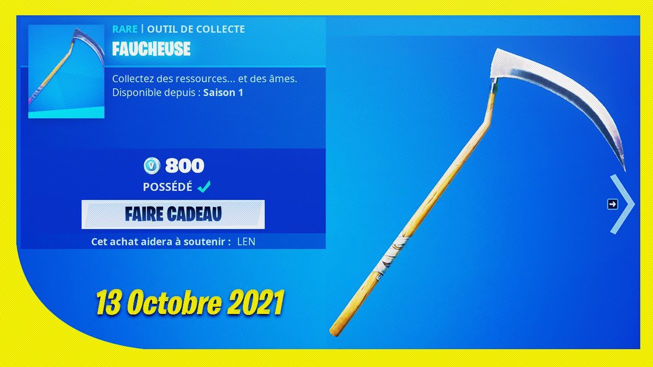 Boutique Fortnite Du Octobre Faucheuse Youtube