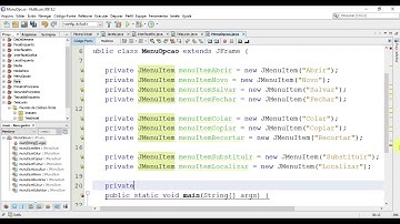 JAVA NETBEANS - BARRA MENUS