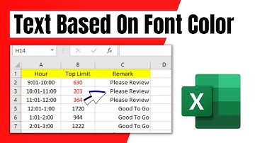 How to Auto Fill Text Based on Cell Colors in Excel