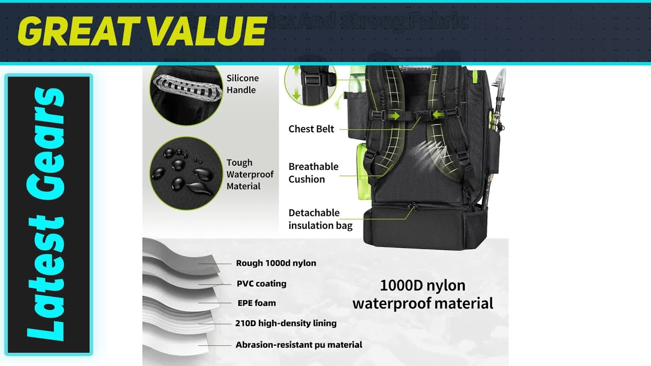 blisswill fishing tackle bag water-resistant crossbody single shoulder backpack Large with Cooler for 3 boxes Fish with Rod Holders Fishing Gear and Equipment for camping hiking : Sports & Outdoors Evolution Drift Tackle Sling Fiblink Backpack Water-resistant Hunting Bag