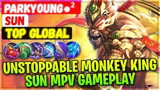 Unstoppable Monkey King!! Sun MPV Gameplay [ Top Global Sun ] parkyoung●² - Mobile Legends Build